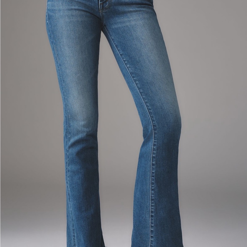 MOTHER Wide Leg Jeans in Deep Blue